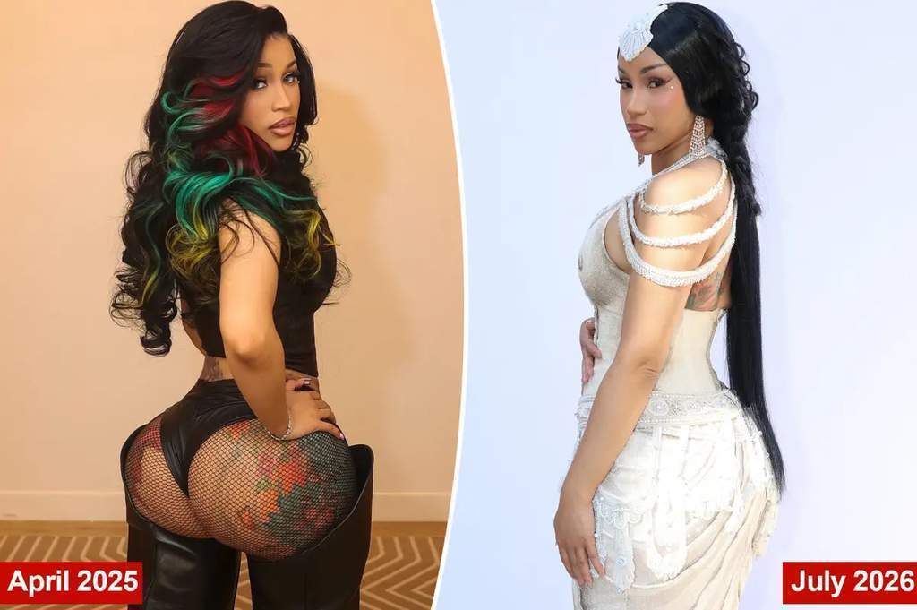 Rapper Cardi B saat memberikan klarifikasi mengenai prosedur operasi plastik pada tubuhnya di media sosial